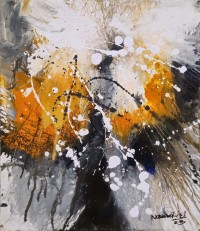 Naeem Rind, 12 x 24 Inch, Acrylic on Canvas, Abstract Painting, AC-NAR-060